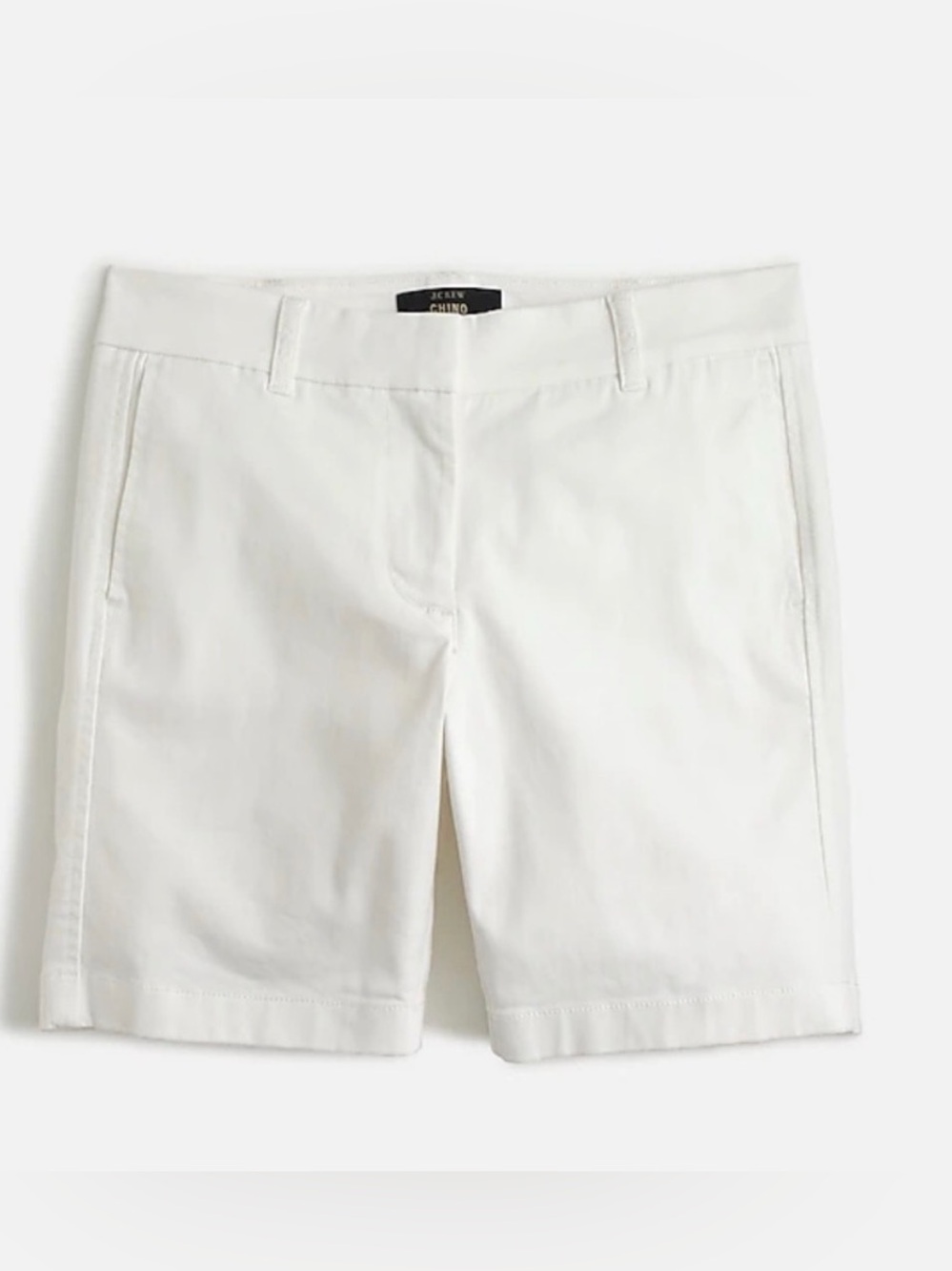 J.Crew women's 7" stretch chino shorts in white sz 6 NEW.
